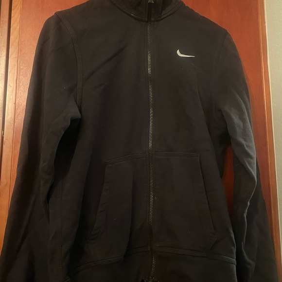 Nike Blue Label Jacket Zip Up Size Small Embroidered Swoosh Black - Picture 3 of 6